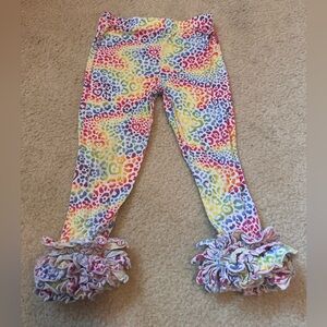 Posh Peanut / Lisa Frank Rainbow Leopard Kids Leggings